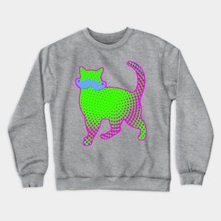Colorful Trendy Cat Crewneck Sweatshirt